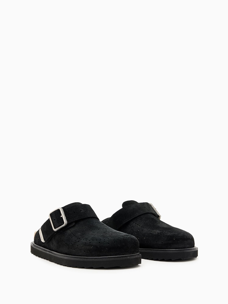 AllSaints Black Randal Mules - Image 2 of 5