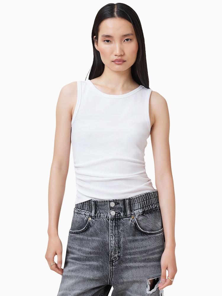 AllSaints White Katarina Tank - Image 1 of 8