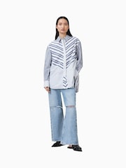 AllSaints Blue Blake Fray Jeans - Image 1 of 6