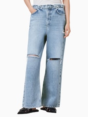 AllSaints Blue Blake Fray Jeans - Image 2 of 6