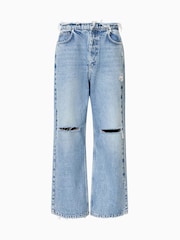 AllSaints Blue Blake Fray Jeans - Image 6 of 6