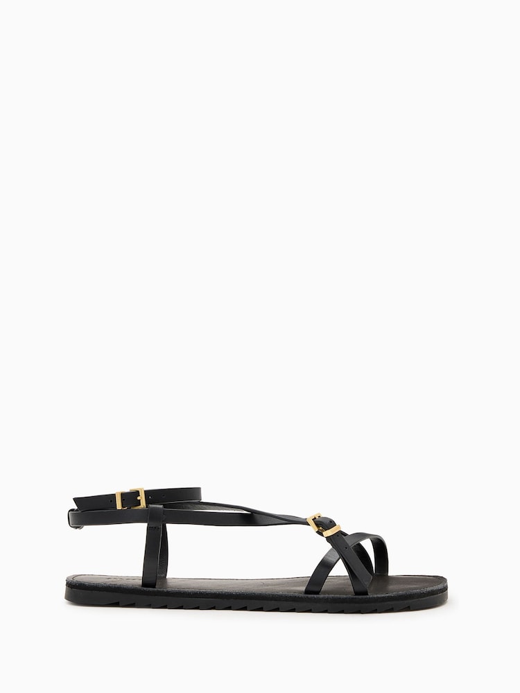 AllSaints Black Tyla Sandals - Image 1 of 5