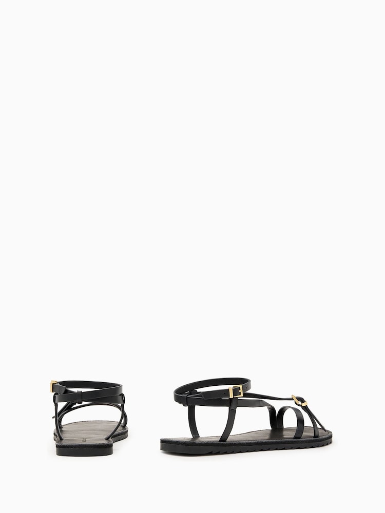 AllSaints Black Tyla Sandals - Image 3 of 5