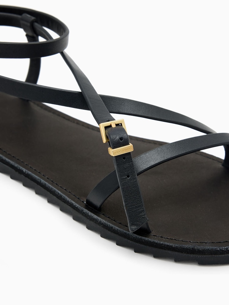 AllSaints Black Tyla Sandals - Image 4 of 5