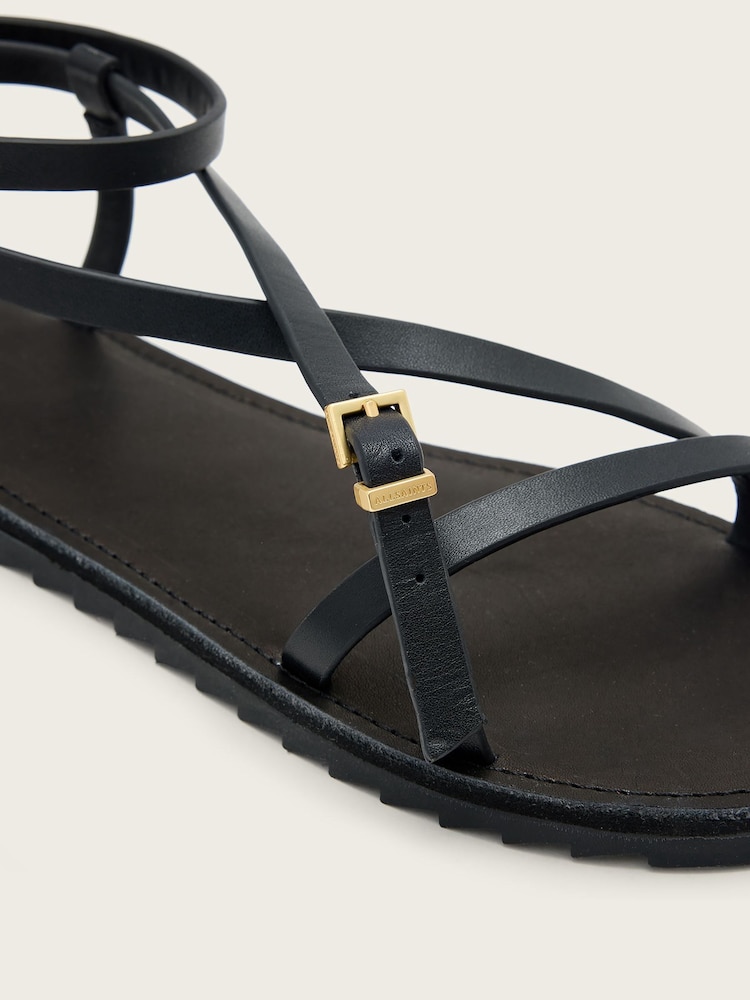 AllSaints Black Tyla Sandals - Image 6 of 6 AllSaints Black Tyla Sandals - Image 6 of 6