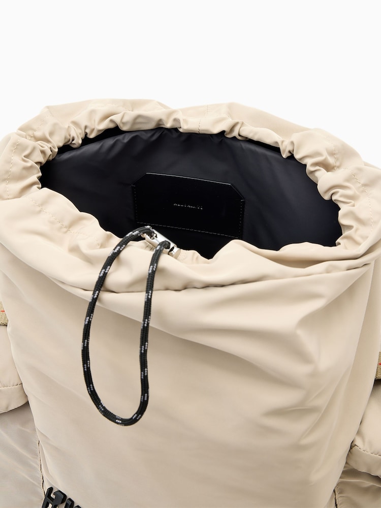 AllSaints Cream Mars Rope Backpack - Image 4 of 6