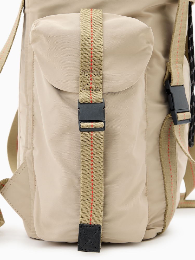 AllSaints Cream Mars Rope Backpack - Image 5 of 6