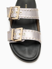 AllSaints Grey Magda Stud Sandals - Image 5 of 5