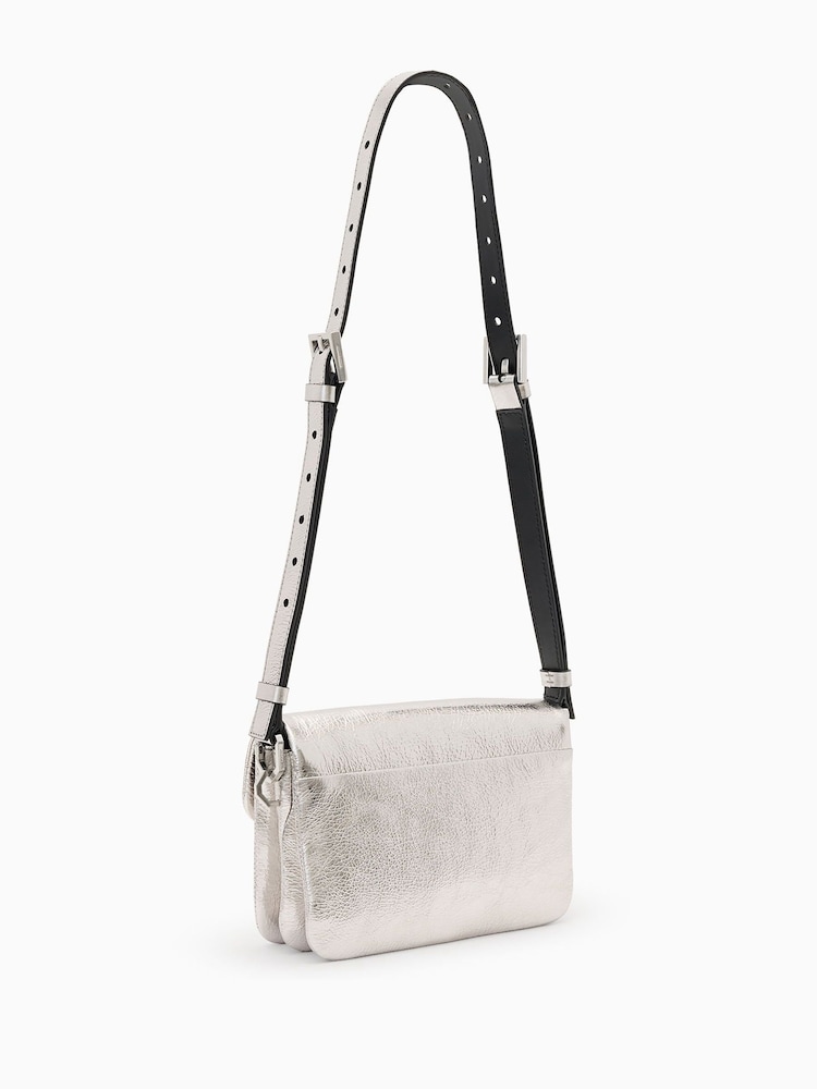 AllSaints Grey Jupiter Cross-Body Bag - Image 2 of 6