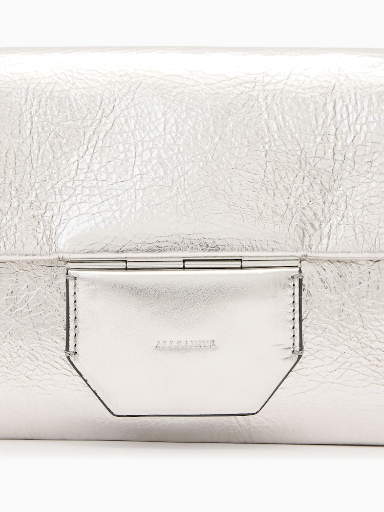 AllSaints Grey Jupiter Cross-Body Bag - Image 6 of 6
