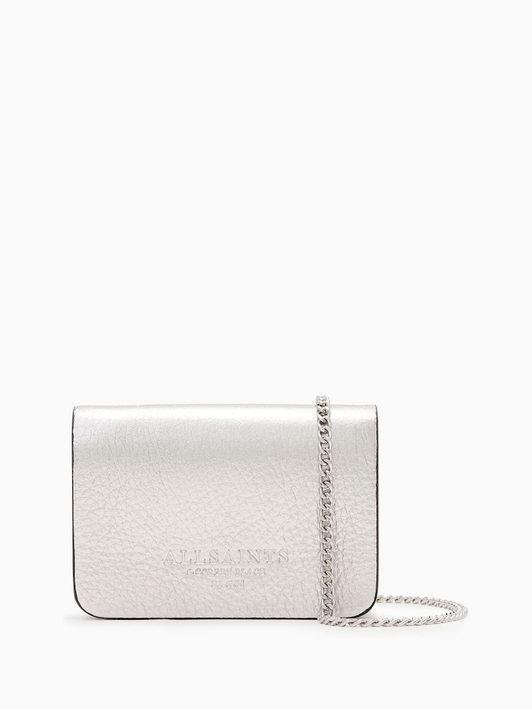 AllSaints Grey Honore Cross-Body Bag - Image 1 of 5 AllSaints Grey Honore Cross-Body Bag - Image 1 of 5