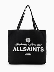 AllSaints Black Soleil Graphic Tote Bag - Image 1 of 5