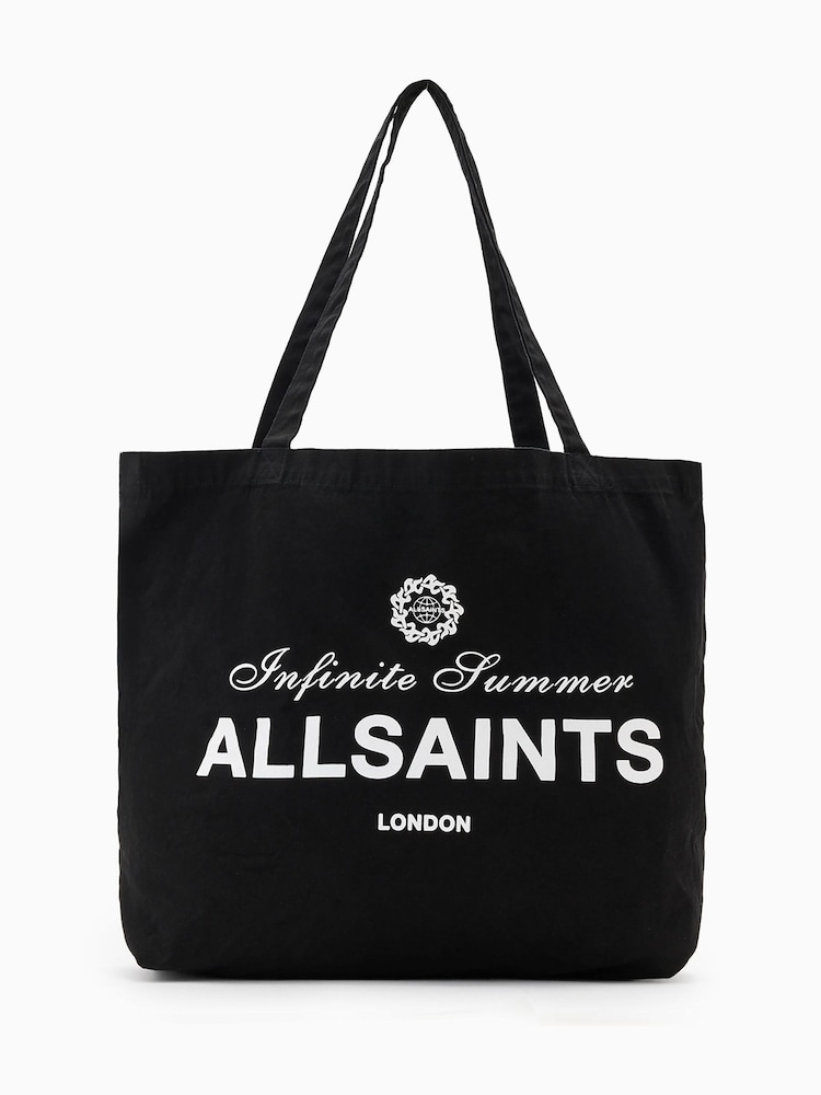 AllSaints Black Soleil Graphic Tote Bag - Image 1 of 5