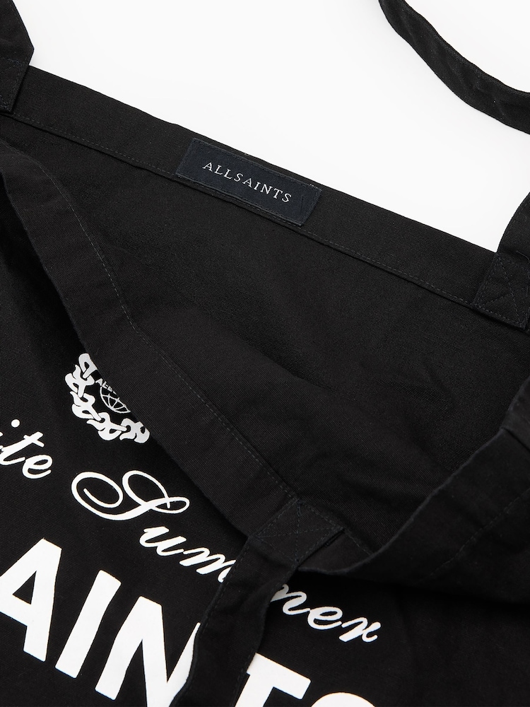 AllSaints Black Soleil Graphic Tote Bag - Image 4 of 5