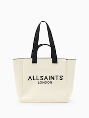 AllSaints Cream Izzy E/W Tote Bag - Image 1 of 5
