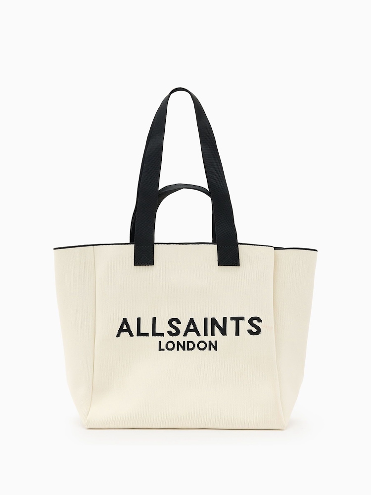 AllSaints Cream Izzy E/W Tote Bag - Image 1 of 5
