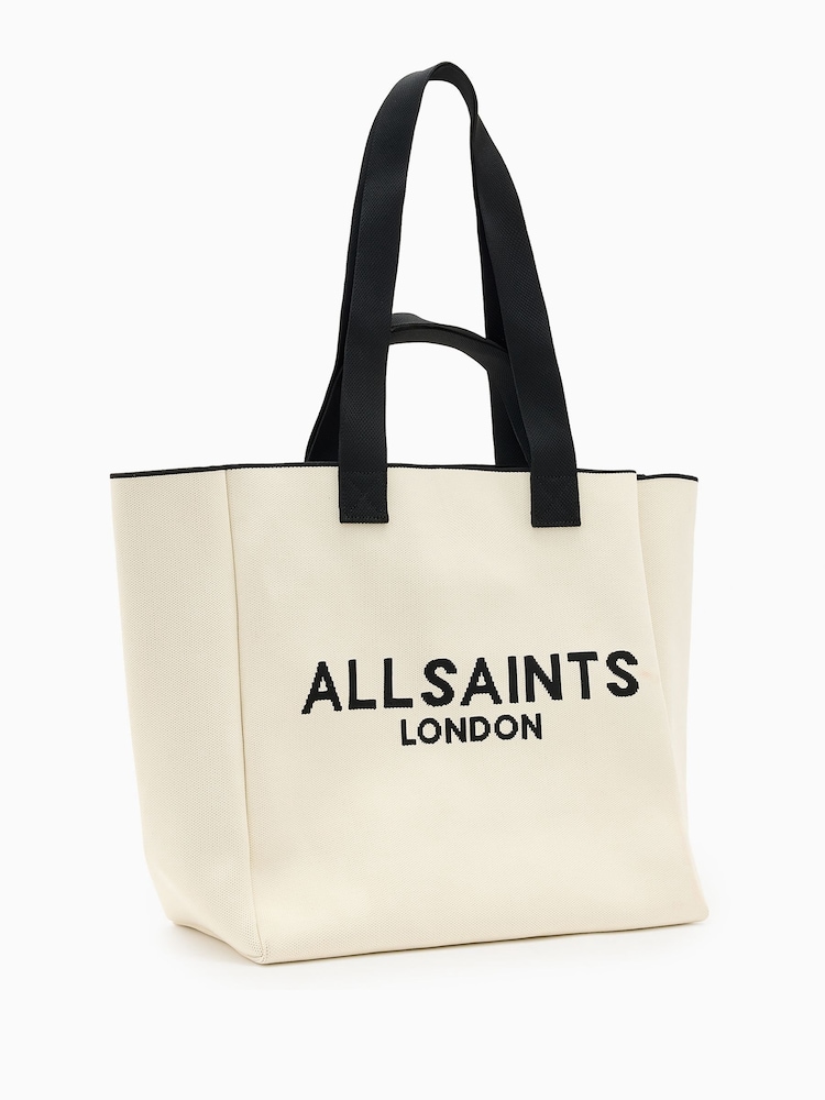 AllSaints Cream Izzy E/W Tote Bag - Image 2 of 5
