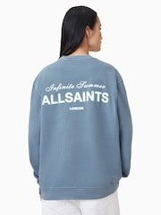 AllSaints Blue Soleil Etta Cotton Sweatshirt - Image 4 of 7