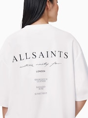 AllSaints White Aroma Amelie 100% Organic Cotton T-Shirt - Image 2 of 9