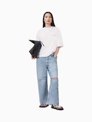 AllSaints White Aroma Amelie 100% Organic Cotton T-Shirt - Image 3 of 9