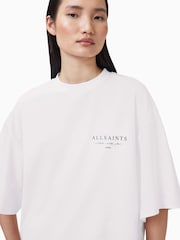 AllSaints White Aroma Amelie 100% Organic Cotton T-Shirt - Image 4 of 9