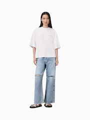 AllSaints White Aroma Amelie 100% Organic Cotton T-Shirt - Image 6 of 9