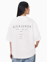 AllSaints White Aroma Amelie 100% Organic Cotton T-Shirt - Image 7 of 9