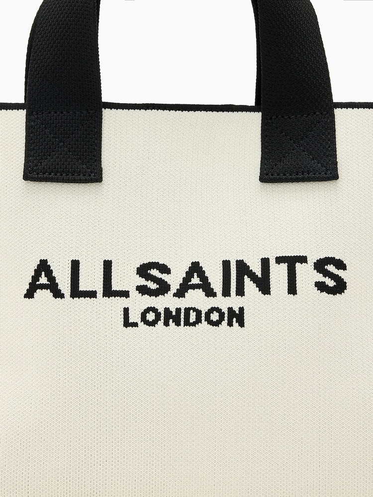 AllSaints White Izzy Mini Tote Bag - Image 6 of 6
