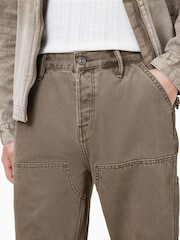 AllSaints Brown Alva Carpenter Cotton Shorts - Image 5 of 7