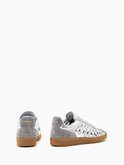 AllSaints Silver Velma Woven Sneakers - Image 3 of 5