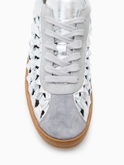 AllSaints Silver Velma Woven Sneakers - Image 4 of 5