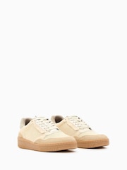 AllSaints Cream Regan Mesh Low Trainers - Image 2 of 5