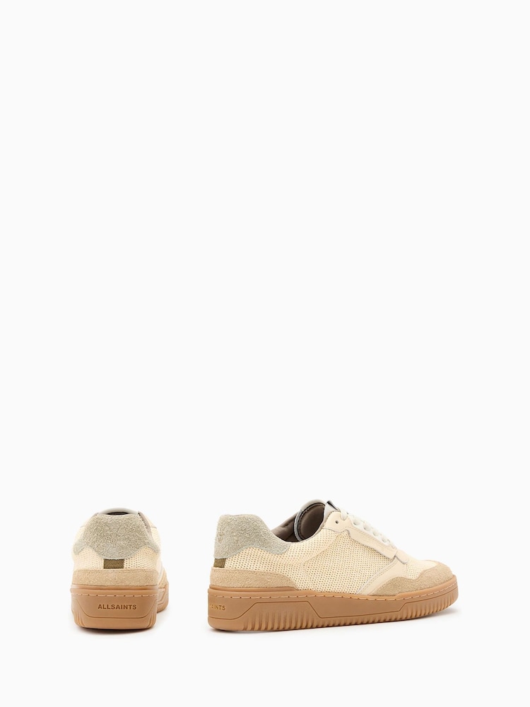AllSaints Cream Regan Mesh Low Trainers - Image 3 of 5