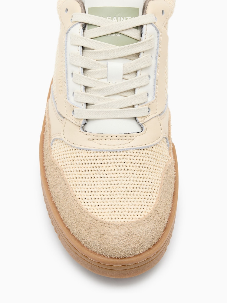 AllSaints Cream Regan Mesh Low Trainers - Image 4 of 5
