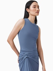 AllSaints Blue Rivi Dress - Image 6 of 7