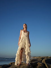 AllSaints Cream Cavarly Dress - Image 1 of 8