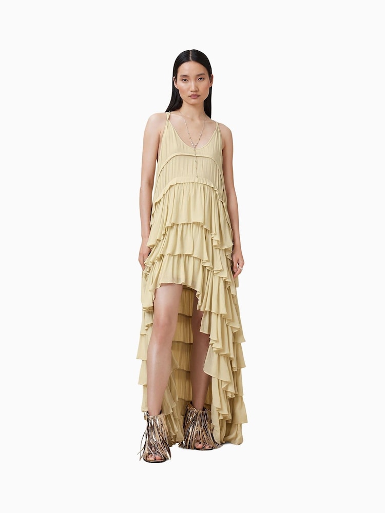 AllSaints Cream Cavarly Dress - Image 4 of 8