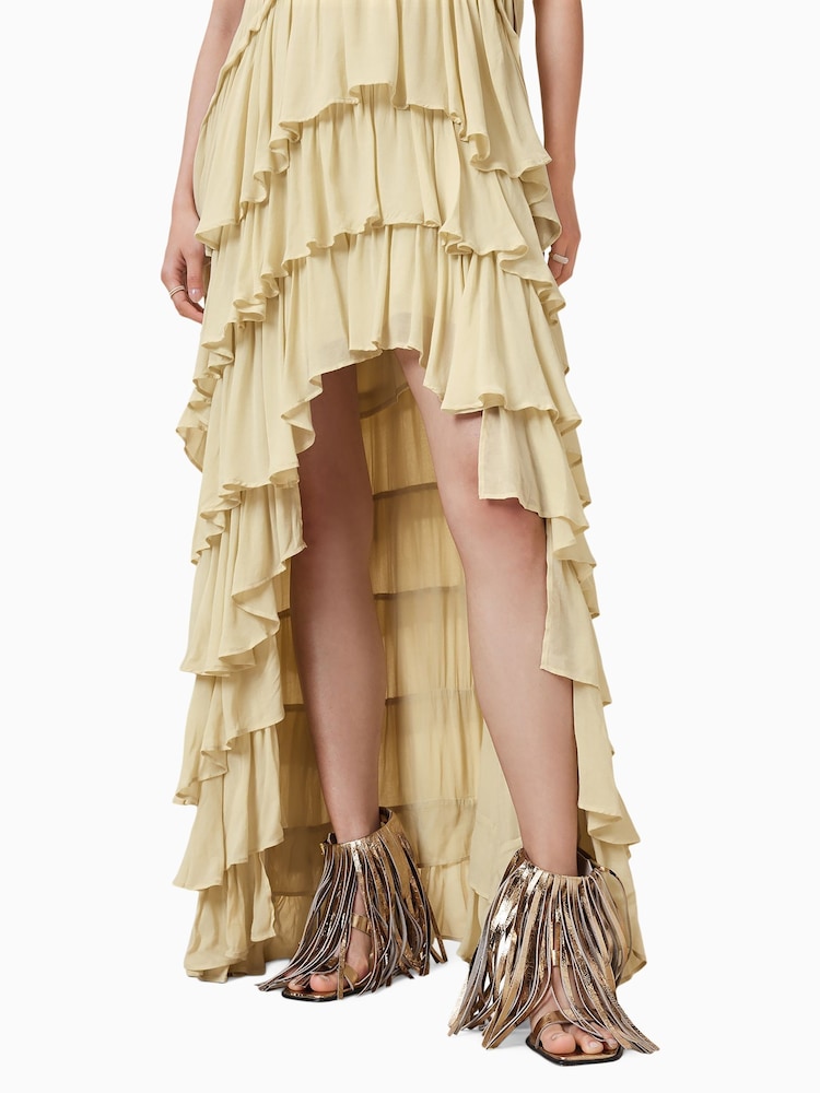 AllSaints Cream Cavarly Dress - Image 5 of 8