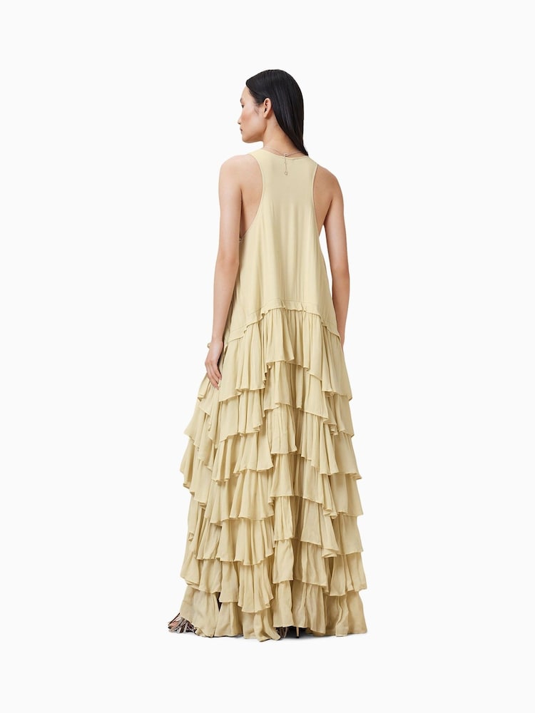 AllSaints Cream Cavarly Dress - Image 6 of 8