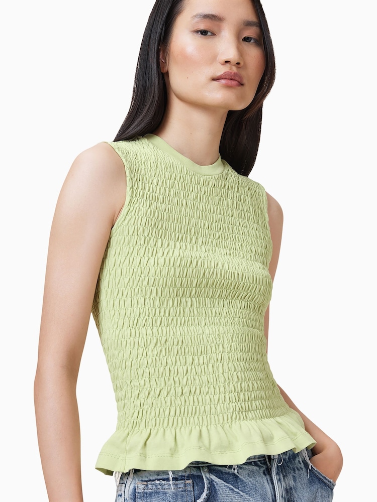 AllSaints Green Ode 100% Organic Cotton Tank - Image 1 of 6