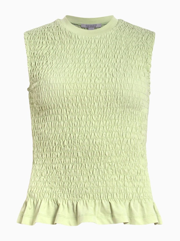 AllSaints Green Ode 100% Organic Cotton Tank - Image 6 of 6