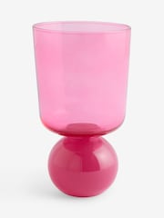 Set of 2 Pink Ball Footed Tumbler Glasses - Image 3 of 3