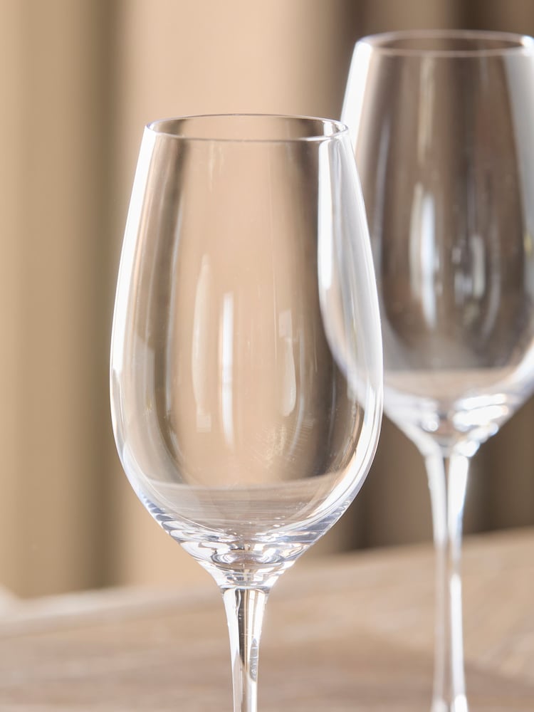 Set of 4 Clear Nova Crystal Glasses White Wine - Image 2 of 3 Set of 4 Clear Nova Crystal Glasses White Wine - Image 2 of 3