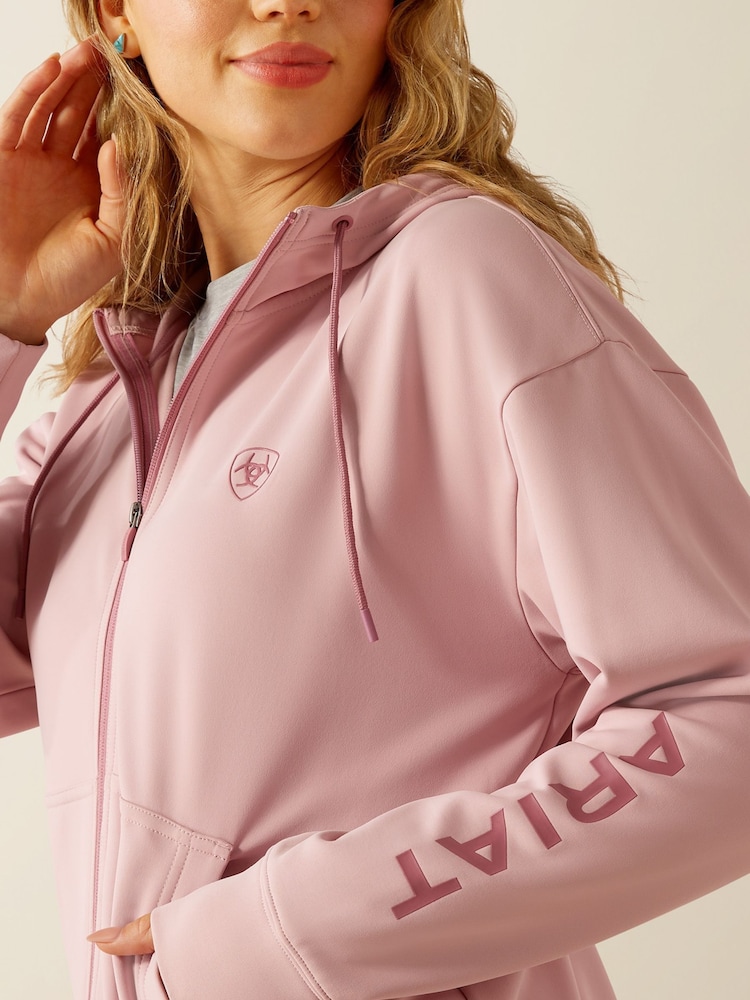 Ariat Pink Breeze Full Zip Logo Hoodie - صورة 4 من 4