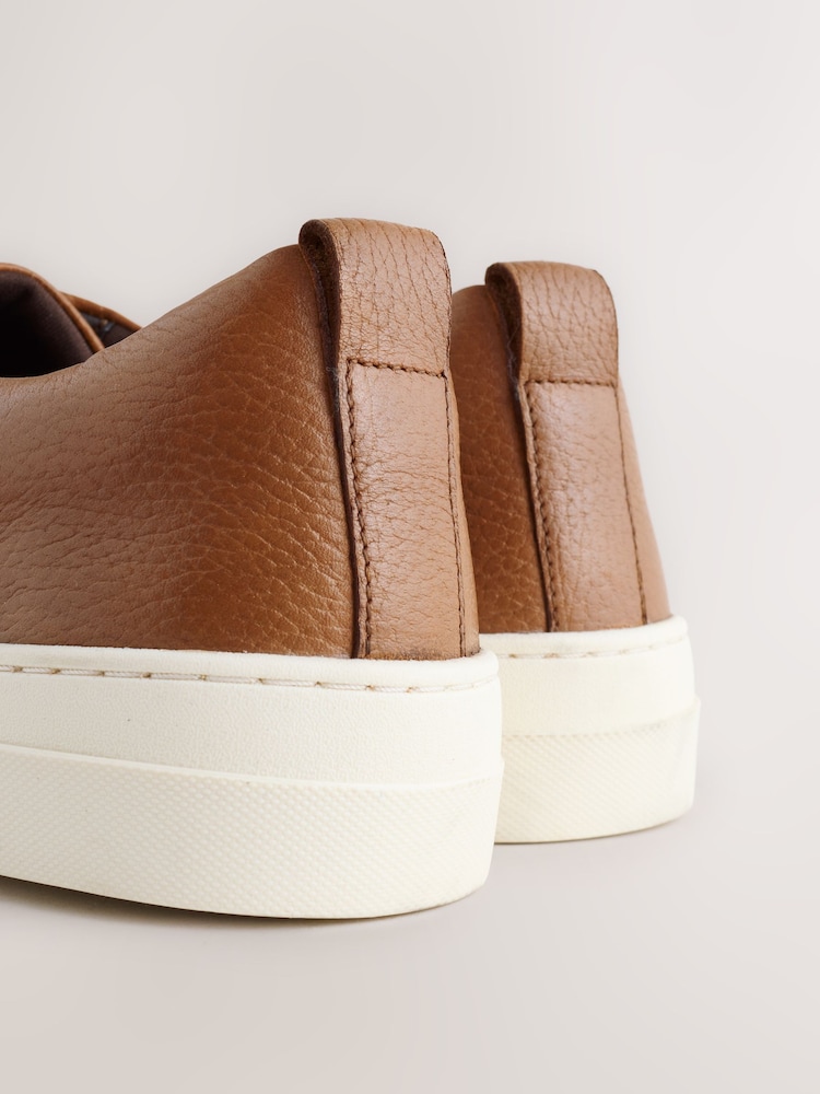 Tanfärgad Brun - Smarta casual tåhätta lädersneakers med långa ben - Bild 7 av 7 Tanfärgad Brun - Smarta casual tåhätta lädersneakers med långa ben - Bild 7 av 7