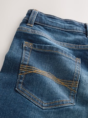 Denim Dark Blue/Bleach Regular Fit Regular Length Stretch Jeans 2 Pack (3-16yrs) - Image 6 of 6