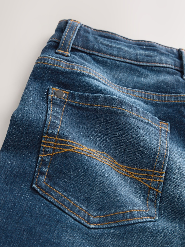 Denim Dark Blue/Bleach Regular Fit Regular Length Stretch Jeans 2 Pack (3-16yrs) - Image 6 of 6 Denim Dark Blue/Bleach Regular Fit Regular Length Stretch Jeans 2 Pack (3-16yrs) - Image 6 of 6