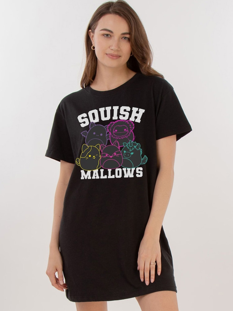 Brands In Black Squishmallows Team Nightdress - Image 1 of 5 Brands In Black Squishmallows Team Nightdress - Image 1 of 5