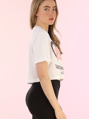 Brands In White Womens Squishmallows Howland Cow 100% Cotton Crop Top - Image 2 of 4