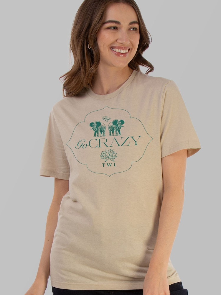 Brands In White Lotus Go Crazy Women Sand Boyfriend Fit T-Shirt - Image 2 of 4